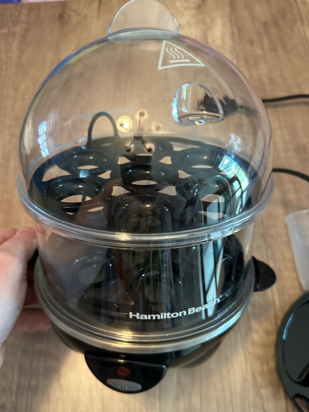 Hamilton Beach Black and Clear Electric Egg Cooker